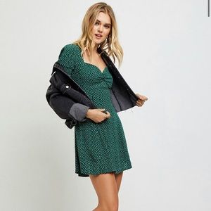 Short Green Floral Summer dress